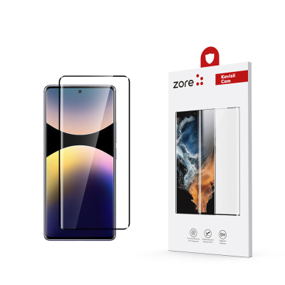 Xiaomi Redmi Note 14 Pro 4G Zore Full Adhesive Glass Screen Protector Şeffaf