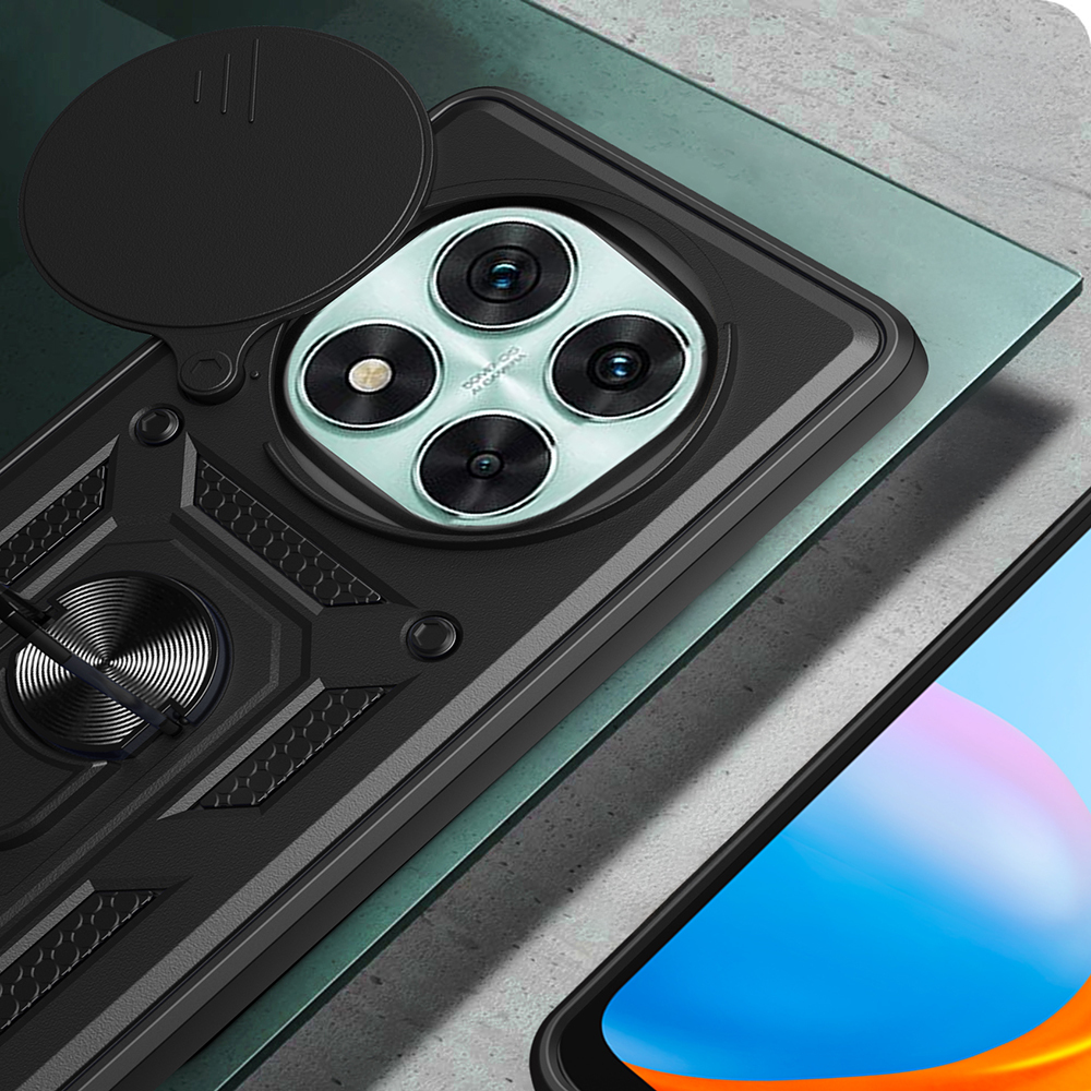 Xiaomi Redmi Note 14 Pro 5G Case Magnetic Stand Camera Protected Zore Sliding Vega Cover - 6
