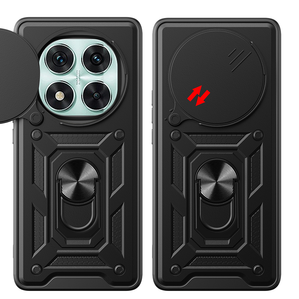 Xiaomi Redmi Note 14 Pro 5G Case Magnetic Stand Camera Protected Zore Sliding Vega Cover - 11