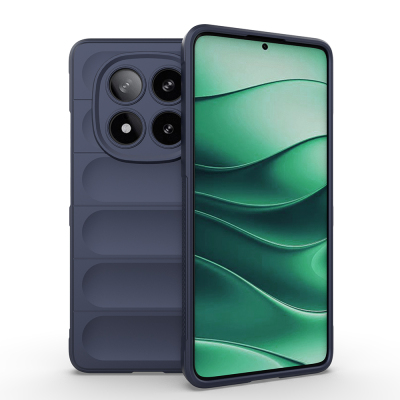 Xiaomi Redmi Note 14 Pro 5G Kılıf Esnek TPU Oyuklu Arka Yüzey Tasarımlı Zore Etnik Silikon Kapak Lacivert