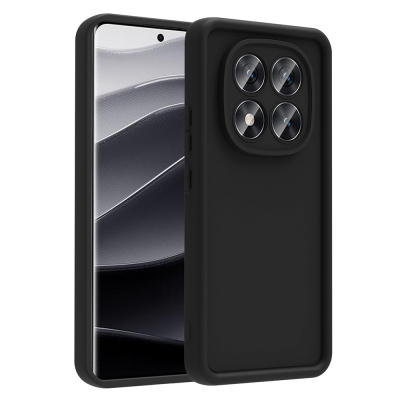 Xiaomi Redmi Note 14 Pro 5G Kılıf Kamera Korumalı Zore Ananas Kapak Siyah