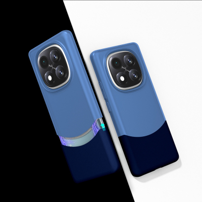 Xiaomi Redmi Note 14 Pro Plus Kılıf Mıknatıslı Zore Duble Kapak Lacivert