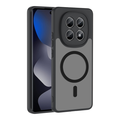 Xiaomi Redmi Note 15 4G Case with M-safe Charging Feature, Zore Flat Cover Black