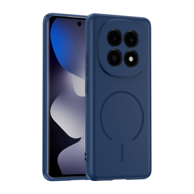 Xiaomi Redmi Note 15 4G Case with M-safe Charging Feature Zore Meta Cover Navy blue