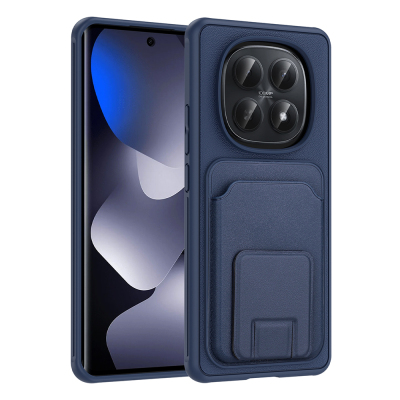 Xiaomi Redmi Note 15 4G Kılıf Kartlıklı TPU Zore Bikart Kapak Lacivert