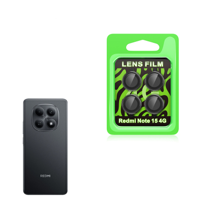 Xiaomi Redmi Note 15 4G Zore CL-07 Kamera Lens Koruyucu Siyah