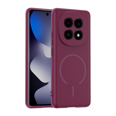Xiaomi Redmi Note 15 5G Case with M-safe Charging Feature Zore Meta Cover Plum