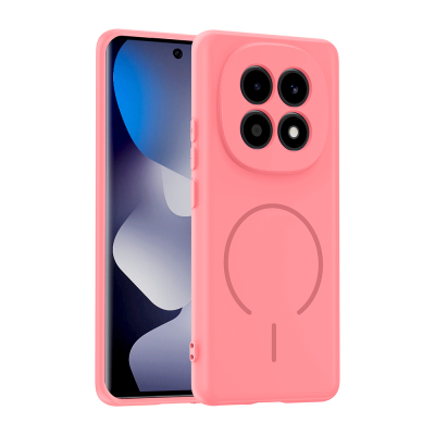 Xiaomi Redmi Note 15 5G Case with M-safe Charging Feature Zore Meta Cover Rose Pembe