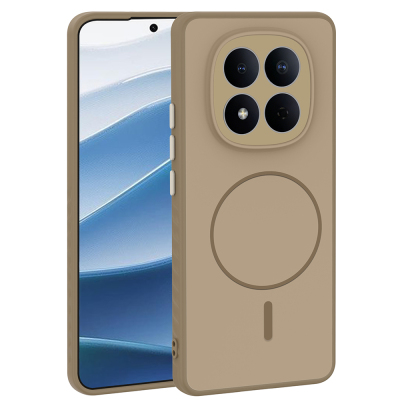 Xiaomi Redmi Note 15 5G Case with M-safe Charging Feature Zore Tea Cover Gold