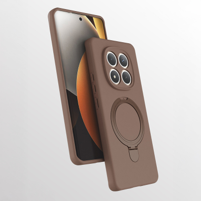 Xiaomi Redmi Note 15 5G Kılıf M-safe Şarj Özellikli Standlı Zore Samara Kapak Desert Gold