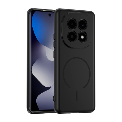 Xiaomi Redmi Note 15 5G Kılıf M-safe Şarj Özellikli Zore Meta Kapak Siyah