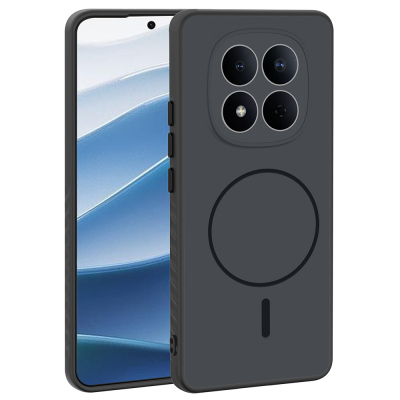 Xiaomi Redmi Note 15 5G Kılıf M-safe Şarj Özellikli Zore Tea Kapak Siyah