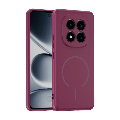 Xiaomi Redmi Note 15 Pro 4G Case with M-safe Charging Feature Zore Meta Cover Plum