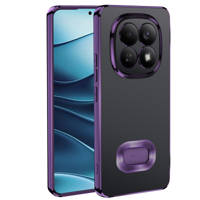 Xiaomi Redmi Note 15 Pro 4G Kılıf Kamera Korumalı Logo Gösteren Zore Omega Kapak Derin Mor