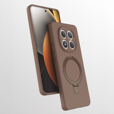 Xiaomi Redmi Note 15 Pro 4G Kılıf M-safe Şarj Özellikli Standlı Zore Samara Kapak Desert Gold