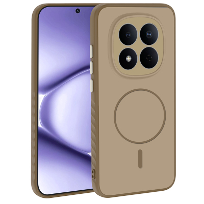 Xiaomi Redmi Note 15 Pro 4G Kılıf M-safe Şarj Özellikli Zore Tea Kapak Gold