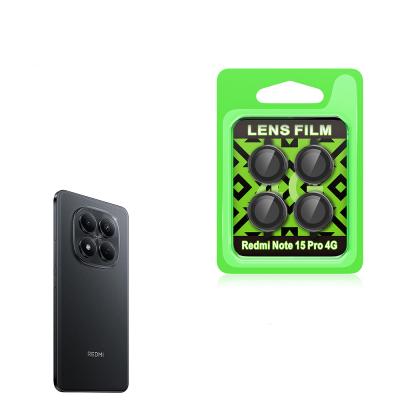 Xiaomi Redmi Note 15 Pro 4G Zore CL-07 Kamera Lens Koruyucu Siyah