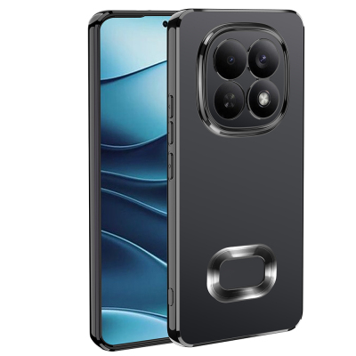 Xiaomi Redmi Note 15 Pro Kılıf Kamera Korumalı Logo Gösteren Zore Omega Kapak Siyah