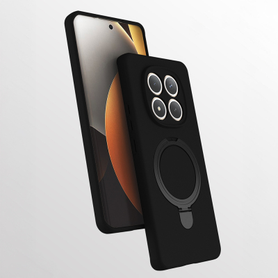 Xiaomi Redmi Note 15 Pro Kılıf M-safe Şarj Özellikli Standlı Zore Samara Kapak Siyah