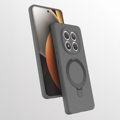 Xiaomi Redmi Note 15 Pro Plus Case M-safe Charging Stand Zore Samara Cover Titanyum-Gri