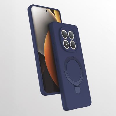 Xiaomi Redmi Note 15 Pro Plus Kılıf M-safe Şarj Özellikli Standlı Zore Samara Kapak Lacivert