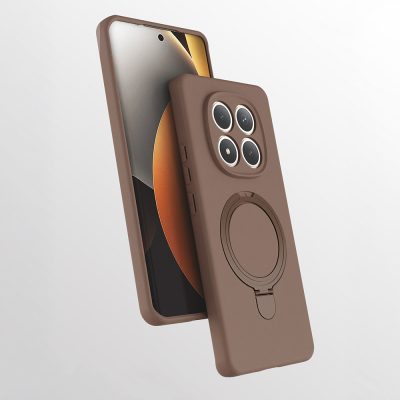 Xiaomi Redmi Note 15 Pro Plus Kılıf M-safe Şarj Özellikli Standlı Zore Samara Kapak Desert Gold