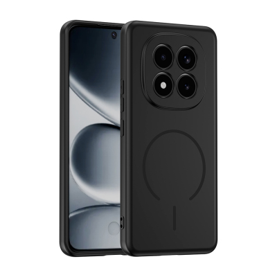 Xiaomi Redmi Note 15 Pro Plus Kılıf M-safe Şarj Özellikli Zore Meta Kapak Siyah