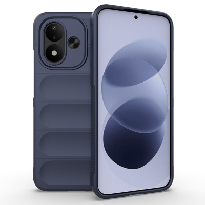 Xiaomi Redmi Note 17 Kılıf Esnek TPU Oyuklu Arka Yüzey Tasarımlı Zore Etnik Silikon Kapak Lacivert