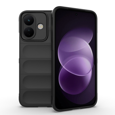Xiaomi Redmi Note 17 Pro Kılıf Esnek TPU Oyuklu Arka Yüzey Tasarımlı Zore Etnik Silikon Kapak Siyah