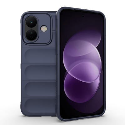 Xiaomi Redmi Note 17 Pro Kılıf Esnek TPU Oyuklu Arka Yüzey Tasarımlı Zore Etnik Silikon Kapak Lacivert