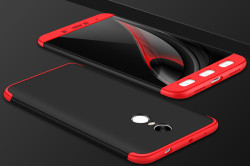 Xiaomi Redmi Note 4x Kılıf Zore Ays Kapak Siyah-Kırmızı