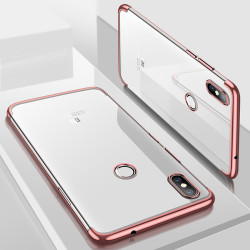 Xiaomi Redmi Note 5 Pro Kılıf Zore Dört Köşeli Lazer Silikon Kapak Rose Gold
