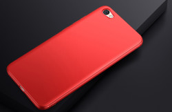 Xiaomi Redmi Note 5A Kılıf Zore İmax Silikon Kamera Korumalı Kırmızı