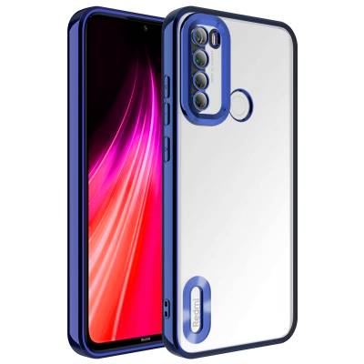 Xiaomi Redmi Note 8 Case Camera Protected Zore Omega Cover with Showing Logo Navy blue
