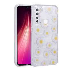 Xiaomi Redmi Note 8 Case Glittery Patterned Camera Protected Shiny Zore Popy Cover Papatya