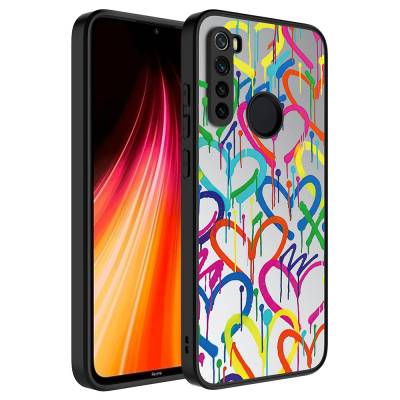 Xiaomi Redmi Note 8 Case Mirror Patterned Camera Protection Glossy Zore Mirror Cover Kalp
