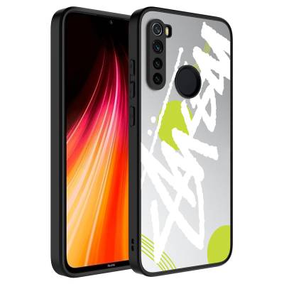 Xiaomi Redmi Note 8 Case Mirror Patterned Camera Protection Glossy Zore Mirror Cover Yazı