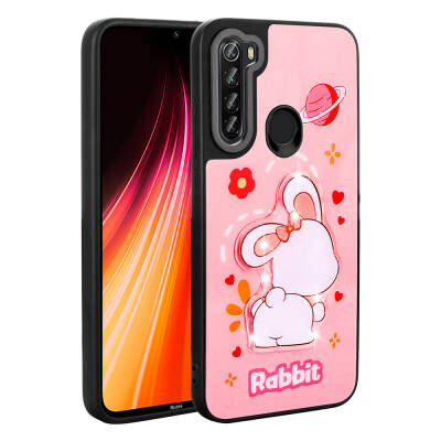 Xiaomi Redmi Note 8 Case Shining Embossed Zore Amas Silicone Cover with Iconic Figure Pink