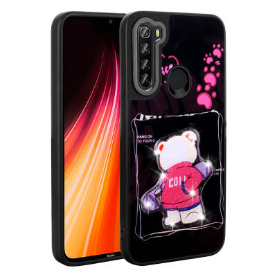 Xiaomi Redmi Note 8 Case Shining Embossed Zore Amas Silicone Cover with Iconic Figure Black