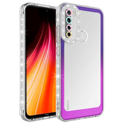 Xiaomi Redmi Note 8 Case Silvery and Color Transition Design Lens Protected Zore Park Cover Mor-Pembe