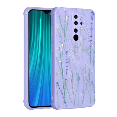 Xiaomi Redmi Note 8 Pro Case Glittery Patterned Camera Protected Shiny Zore Popy Cover Dallar