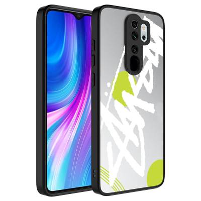 Xiaomi Redmi Note 8 Pro Case Mirror Patterned Camera Protection Glossy Zore Mirror Cover Yazı