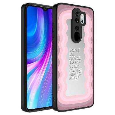 Xiaomi Redmi Note 8 Pro Case Mirror Patterned Camera Protection Glossy Zore Mirror Cover Ayna
