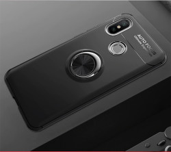 Xiaomi Redmi Note 7 Kılıf Zore Ravel Silikon Kapak Siyah