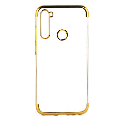 Xiaomi Redmi Note 8T Case Zore Dört Köşeli Lazer Silicon Cover Gold