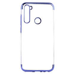 Xiaomi Redmi Note 8T Case Zore Dört Köşeli Lazer Silicon Cover Blue