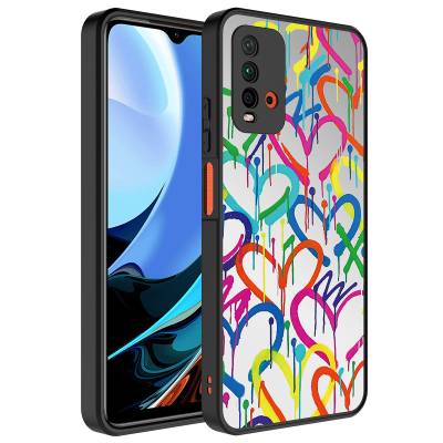 Xiaomi Redmi Note 9 4G Case Mirror Patterned Camera Protected Glossy Zore Mirror Cover Kalp