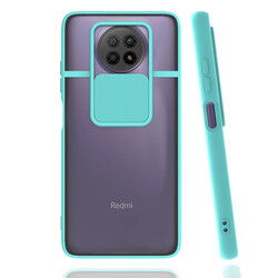 Xiaomi Redmi Note 9 5G Case Zore Lensi Cover Turquoise