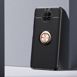Xiaomi Redmi Note 9 5G Case Zore Ravel Silicon Cover Black-Rose Gold