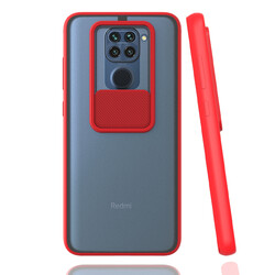 Xiaomi Redmi Note 9 Case Zore Lensi Cover Red
